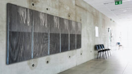 Photo of chairs in corridor at school